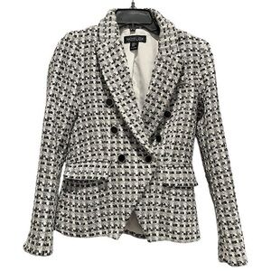 Rachel Zoe Black and White Tweed Blazer size XS
